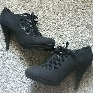 Impo Lace Up Heel Booties